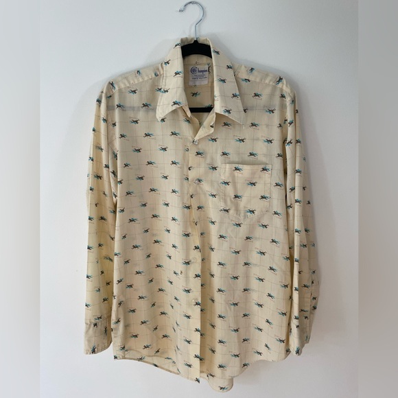 Unisex Vintage Champion Western Rodeo pattern long sleeve button up shirt in M - Picture 1 of 13